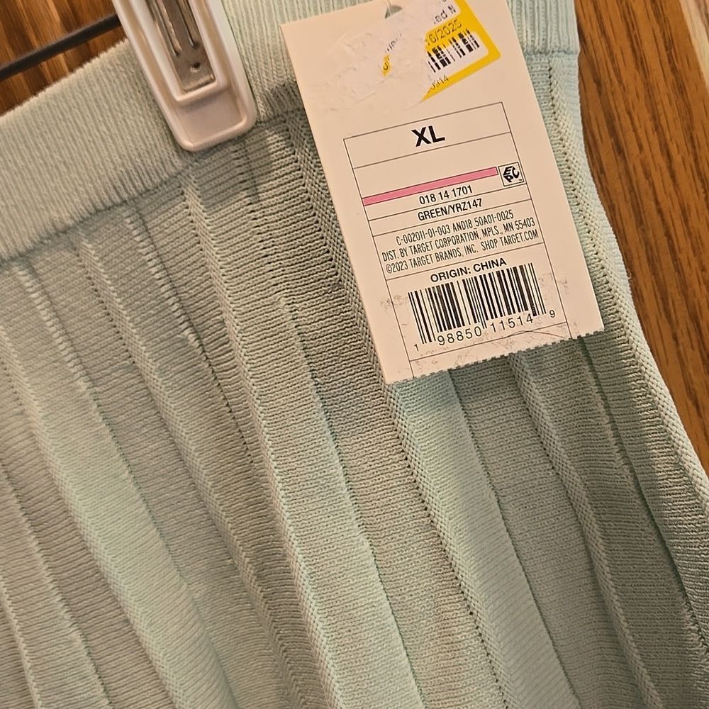 Womens Xlarge Pleated Sweater Skirt  A New Day Mint Green Fall Size Xl - Picture 7 of 16